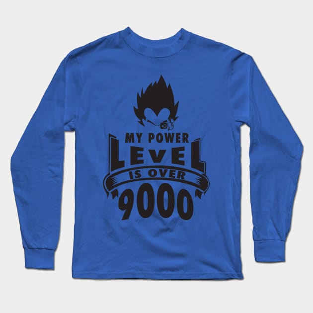 Vegeta Power Level Long Sleeve T-Shirt by wookiemike